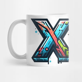 Letter X design graffity style Mug